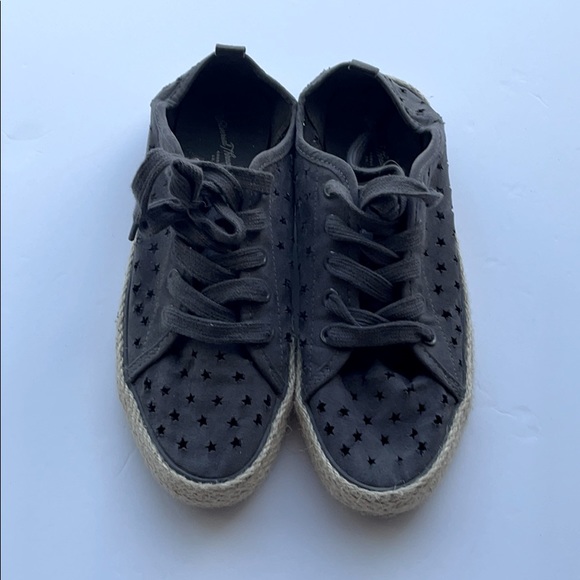 Gray Die-Cut Star Espadrilles - Picture 2 of 4